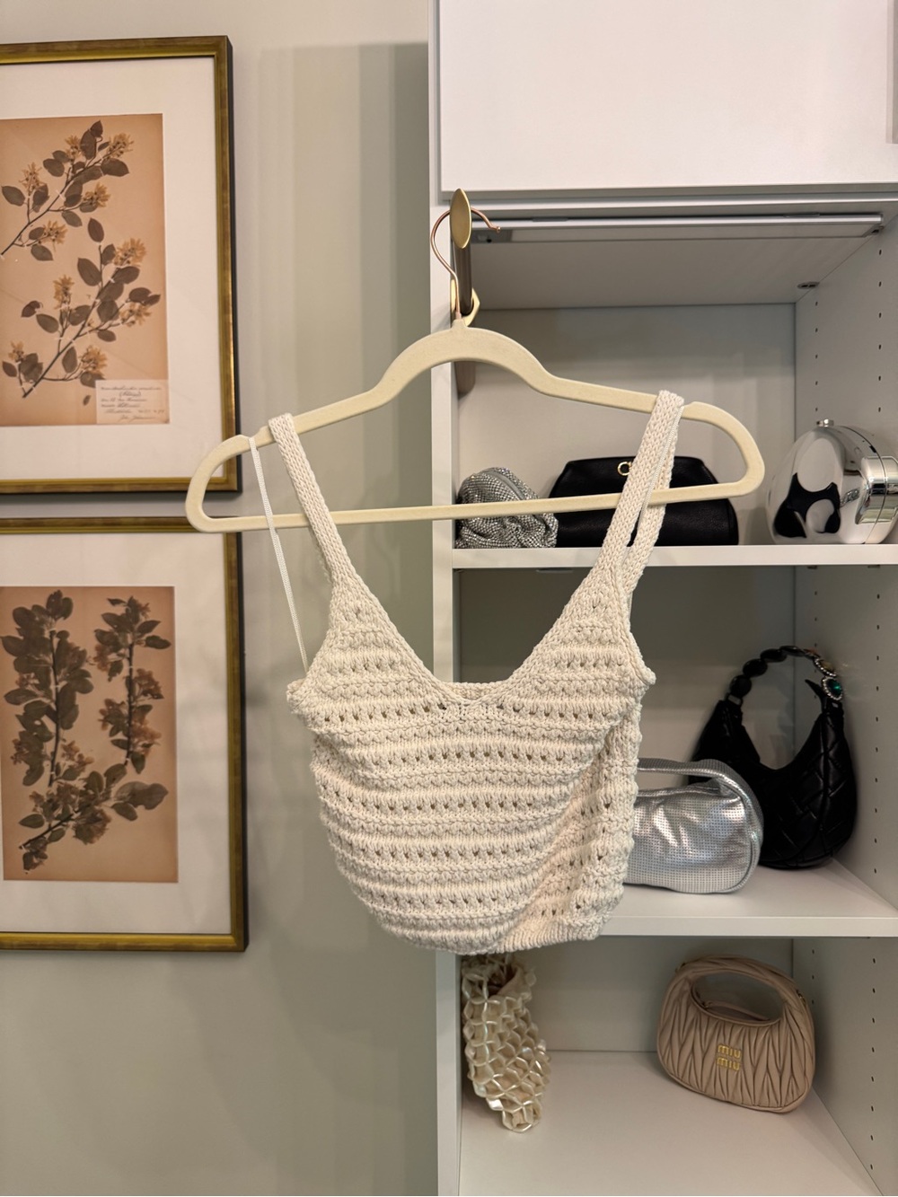 Zara Cream Crochet Crop Top